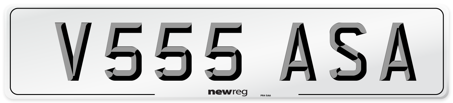 V555 ASA Number Plate from New Reg